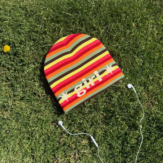 holiday x sonny boy, reversible beanie (stripe + plaid)