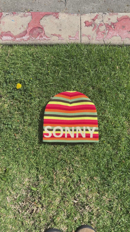 holiday x sonny boy, reversible beanie (stripe + plaid)